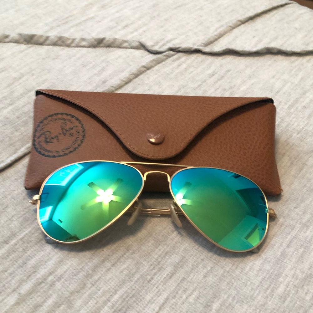 Ray Ban green/blue aviator sunglasses